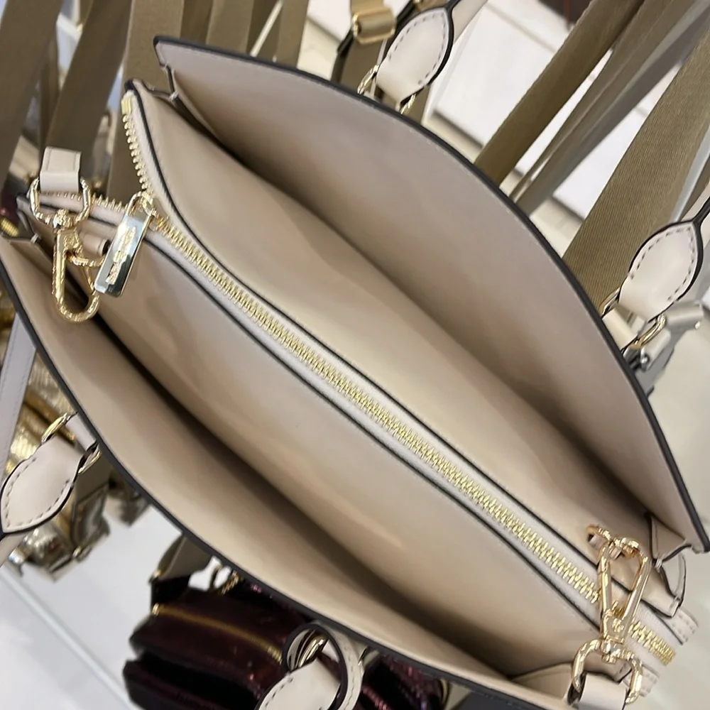Michael Kors Sheila Medium Signature Logo and Metallic Satchel Crossbody CZ NWT
